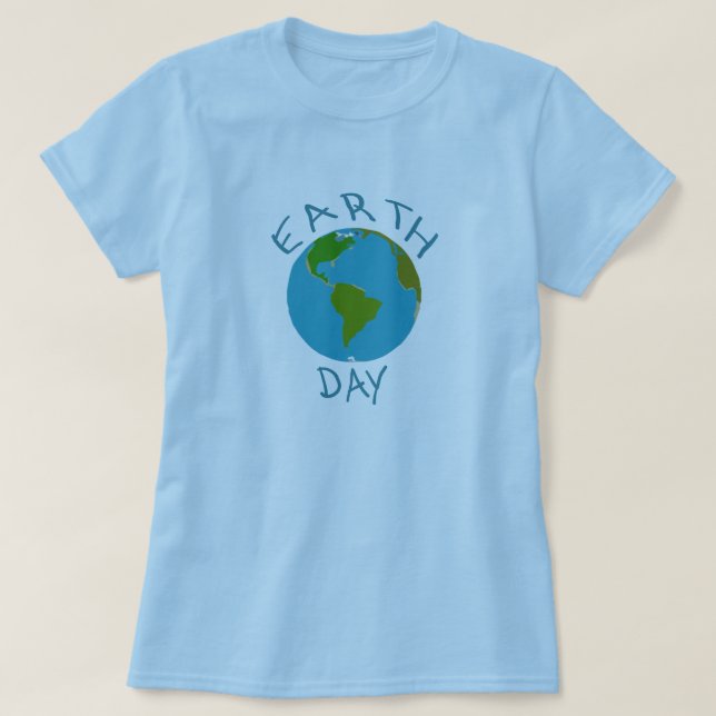Camiseta T-shirt do Dia da Terra (Frente do Design)