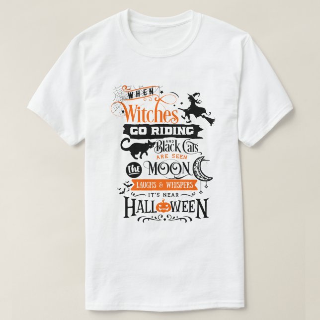 Camiseta t-shirt do Dia das Bruxas, t-shirt do Halloween da (Frente do Design)