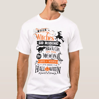 Camiseta t-shirt do Dia das Bruxas, t-shirt do Halloween da