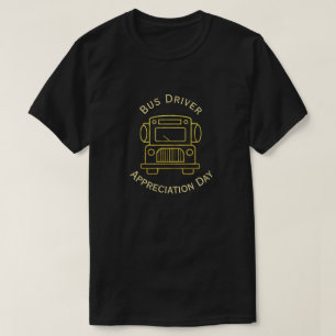 Camiseta T-Shirt do Dia de Apreciação do Condutor de Ônibus