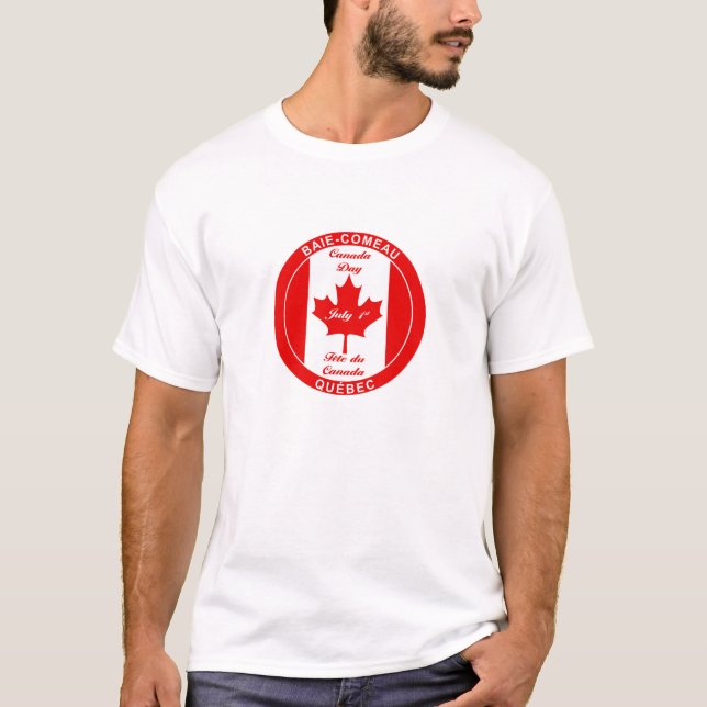 CAMISETA T-SHIRT DO DIA DE BAIE-COMEAU QUEBEQUE CANADÁ (Frente)