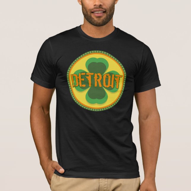 Camiseta T-shirt do dia de Detroit St Patrick (Frente)