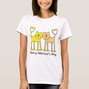 Camiseta T-shirt do Dia de os namorados do gato