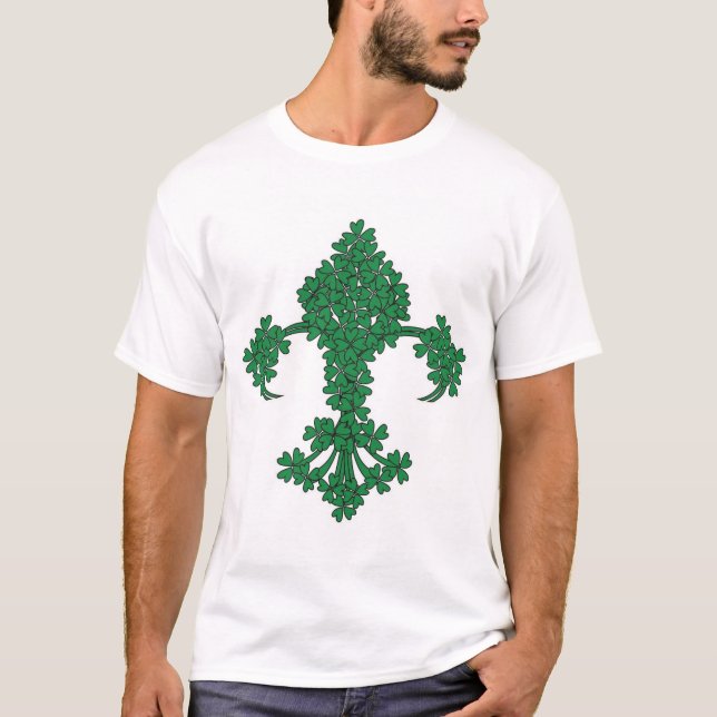 Camiseta T-shirt do Dia de São Patrício do trevo da flor de (Frente)