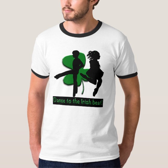 Camiseta T-shirt do dia de St Patrick: Dança (Frente)