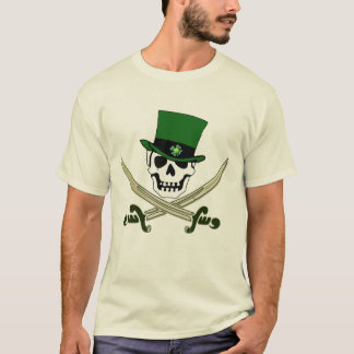 Camiseta T-shirt do dia de St Patrick do pirata