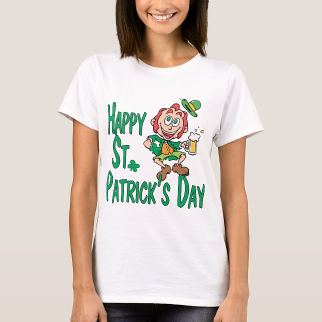 Camiseta T-shirt do dia de St Patrick feliz (Frente)