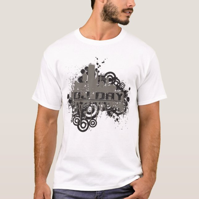 Camiseta T-shirt do DIA do DJ (Frente)