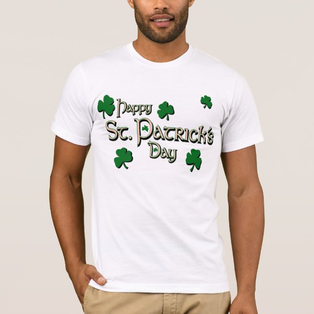 Camiseta T-shirt do dia do St. Patricks (Frente)