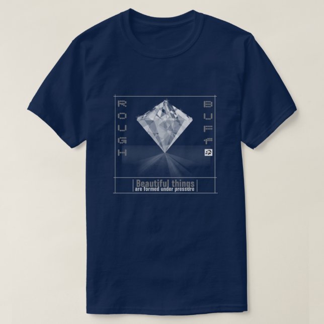 Camiseta T-shirt do diamante dos homens ásperos e amarelos (Frente do Design)