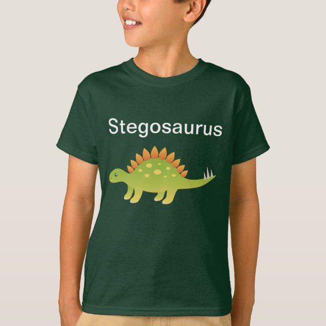 Camiseta T-shirt do dinossauro do Stegosaurus (Frente)