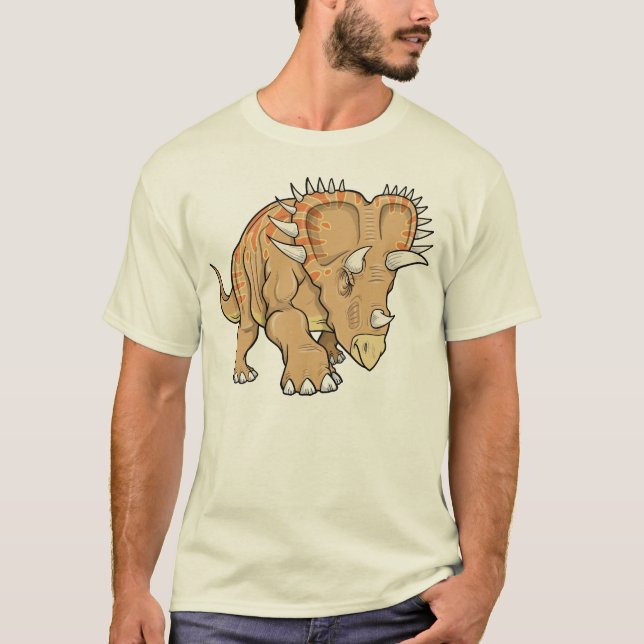 Camiseta T-shirt do dinossauro do Triceratops (Frente)