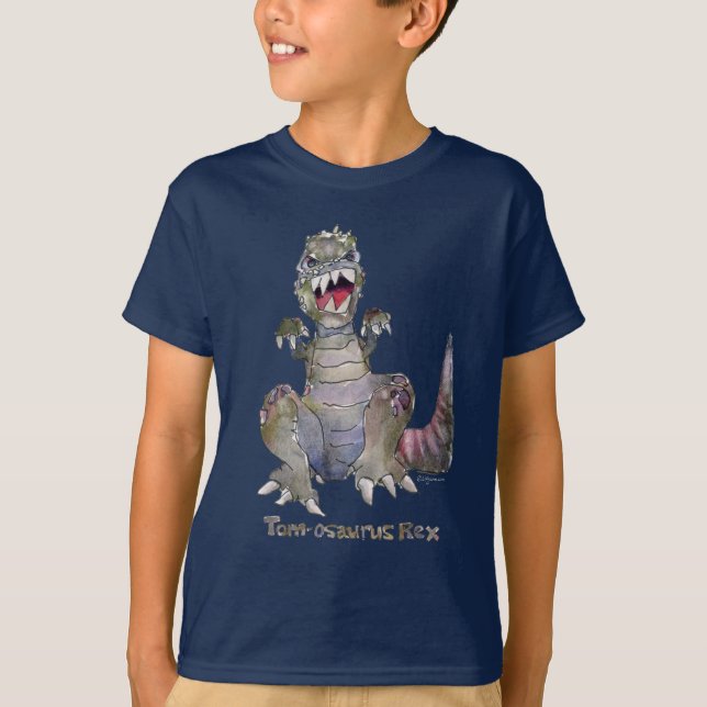 Camiseta T-shirt do dinossauro dos desenhos animados de (Frente)