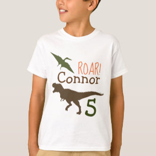 Camiseta T-shirt do dinossauro, Tshirt do aniversário