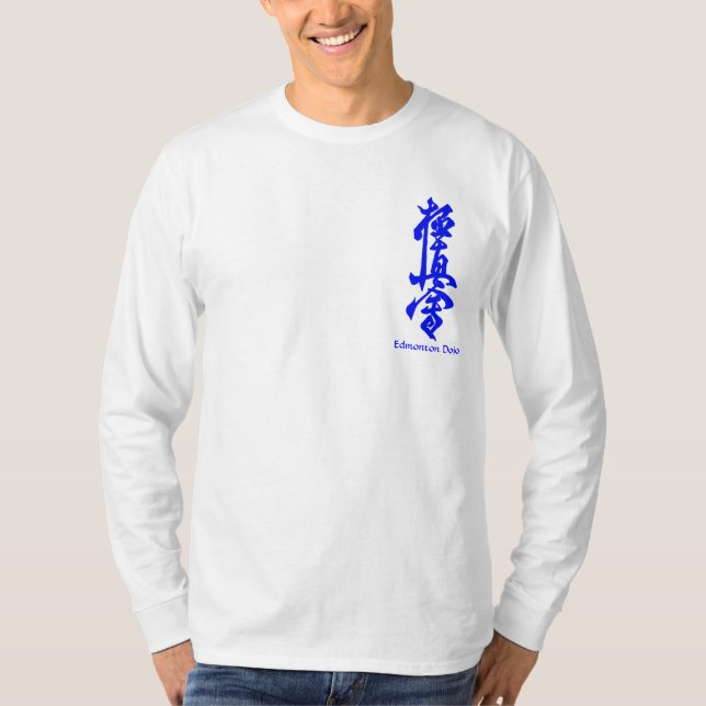 Camiseta T-shirt do Dojo de Kyokushin Edmonton - Capa longa (Frente)