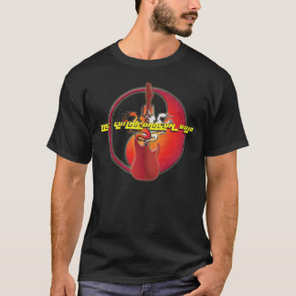 Camiseta T-shirt do Dojo do dragão da guitarra dos homens