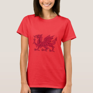 Camiseta T-shirt do dragão de Galês
