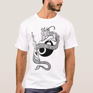 Camiseta T-shirt do dragão de Yin-Yang