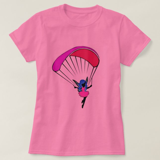 Camiseta t-shirt do duende do parapente (Frente do Design)