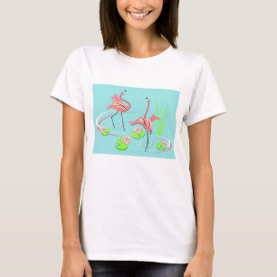 Camiseta T-shirt do duo 2 do fandango do flamingo