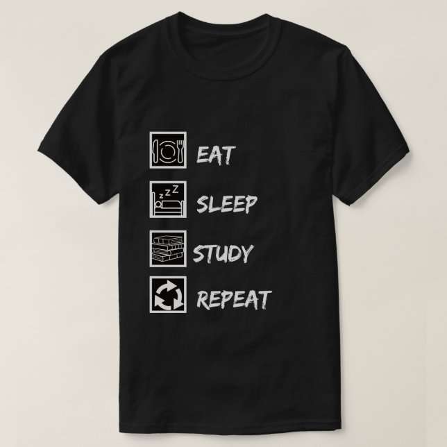 Camiseta T-Shirt do Duro de Estudo (Frente do Design)