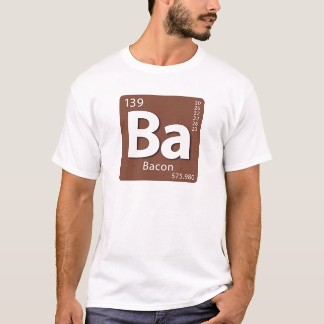 Camiseta T-shirt do ELEMENTO do bacon (Frente)