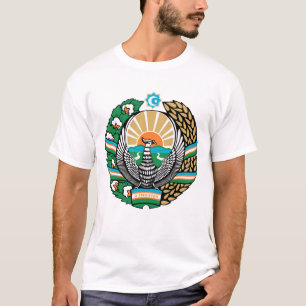 Camiseta T-shirt do emblema do Uzbeque