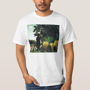 Camiseta T-shirt do encantador de cobra de Henri Rousseau