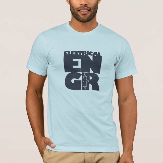 Camiseta T-shirt do engenheiro electrotécnico (Frente)