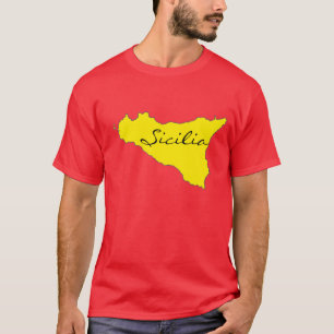 Camiseta T-shirt do esboço de Sicilia