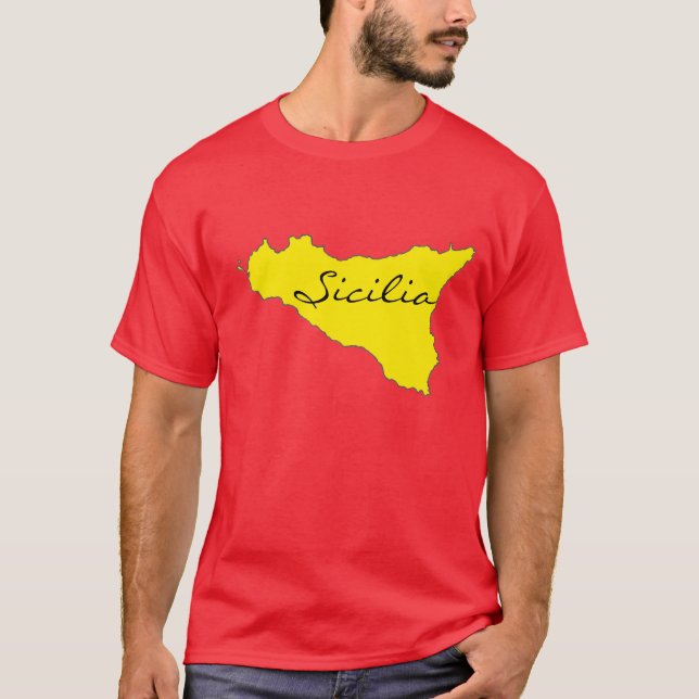 Camiseta T-shirt do esboço de Sicilia (Frente)