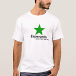 Camiseta T-shirt do esperanto<br><div class="desc">Estrela do esperanto com "esperanto: La Lingvo de Paco" (esperanto: a língua da paz) escrita debaixo dela.</div>