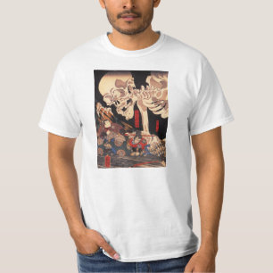 Camiseta T-shirt do esqueleto de Kuniyoshi