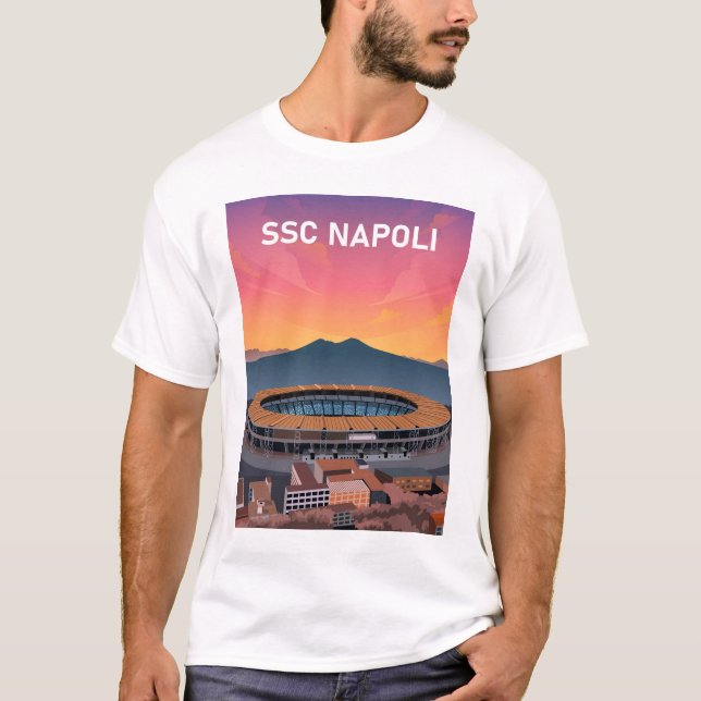 Camiseta T-shirt do Estádio SSC Napoli (Frente)