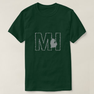 Camiseta T-shirt do estado de Michigan MI