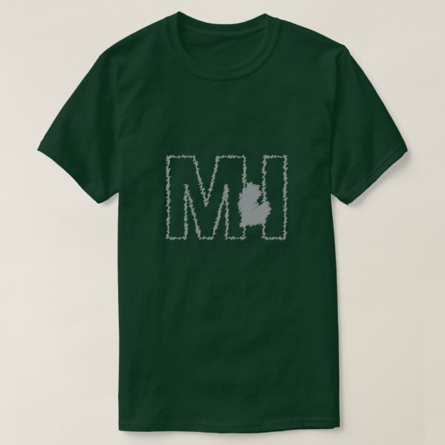Camiseta T-shirt do estado de Michigan MI (Frente do Design)
