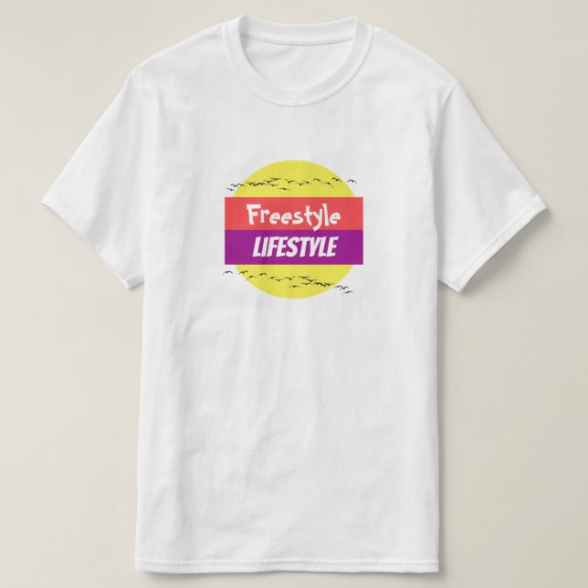 Camiseta T-Shirt do Estilo de Vida Livre (Frente do Design)