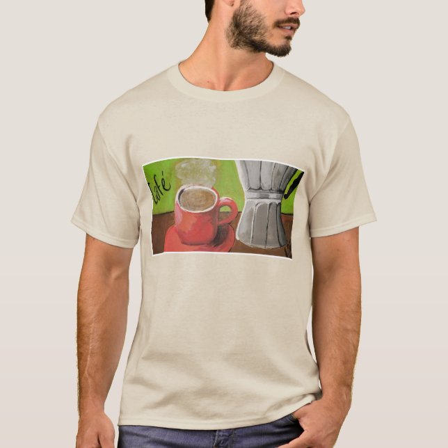 Camiseta T-shirt do estilo do café das belas artes (Frente)
