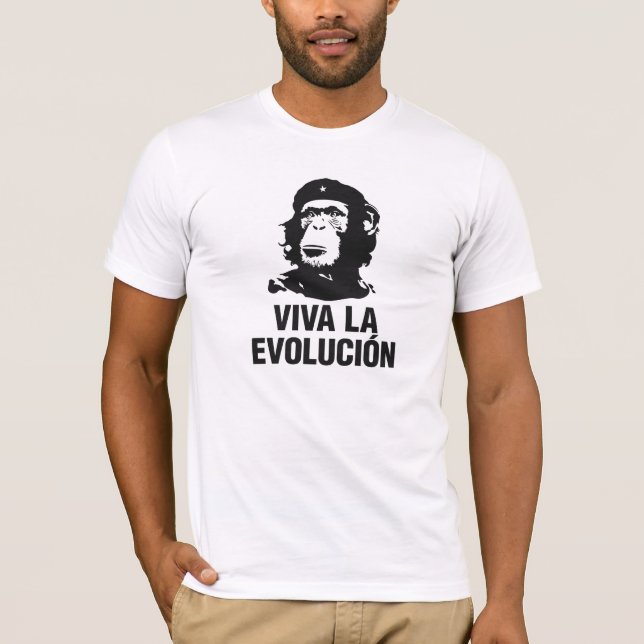Camiseta t-shirt do evolucion do la do viva (Frente)