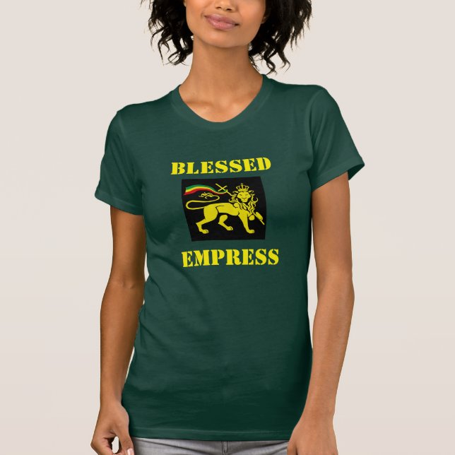Camiseta T-shirt do exército da mulher de Rasta: Imperatriz (Frente)