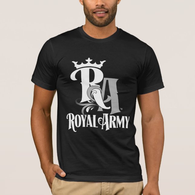 Camiseta T-Shirt do Exército Real Emblem Dark Mens (Frente)
