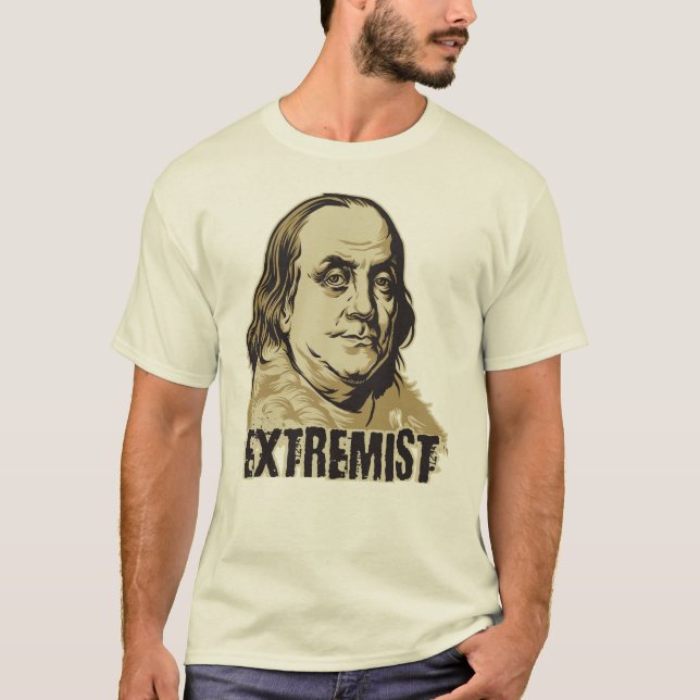 Camiseta T-shirt do extremista de Franklin (Frente)