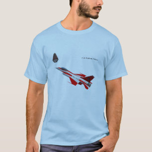 Camiseta T-shirt do F-16 dos cavaleiros pretos