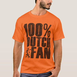 Camiseta T-shirt do fã de Oranje do Dutch de 100%