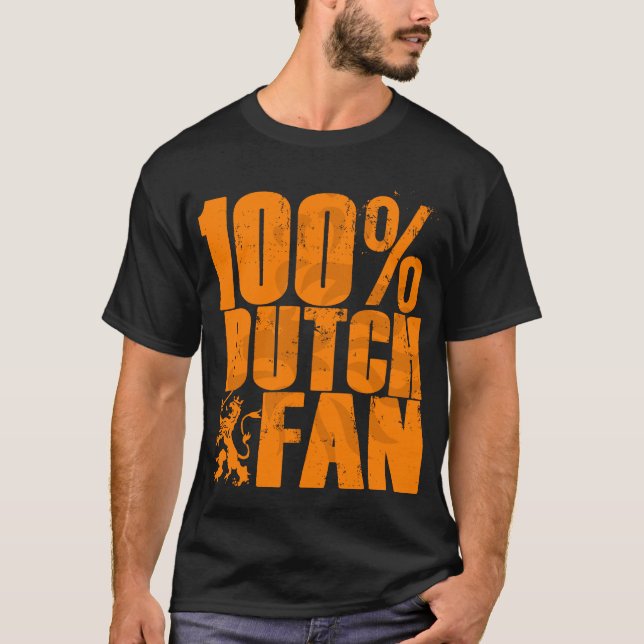 Camiseta T-shirt do fã do Dutch de 100% (Frente)