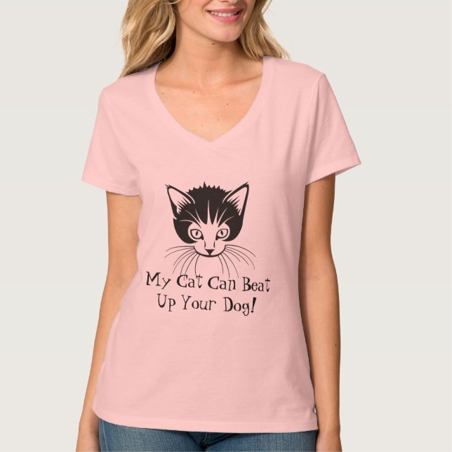 Camiseta T-shirt do fã do gato (Frente)