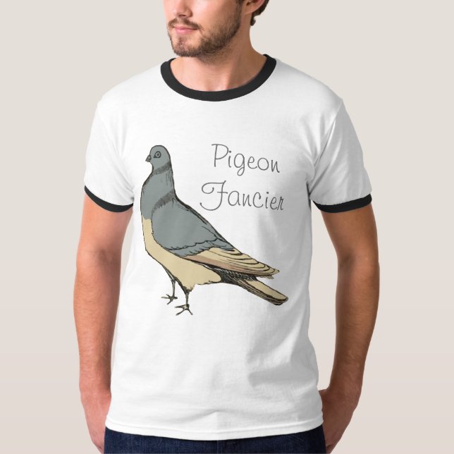 Camiseta T-shirt do Fancier do pombo (Frente)