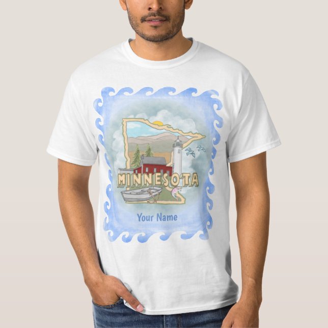 Camiseta t-shirt do farol de Minnesota (Frente)