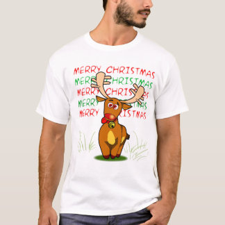 Camiseta T-shirt do Feliz Natal da rena