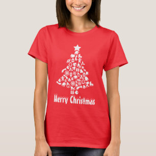 Camiseta T-shirt do feriado da árvore de Natal do